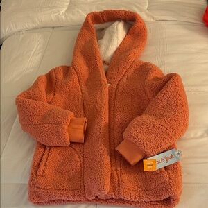 Cat & Jack Cozy Orange Sherpa Jacket